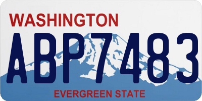 WA license plate ABP7483