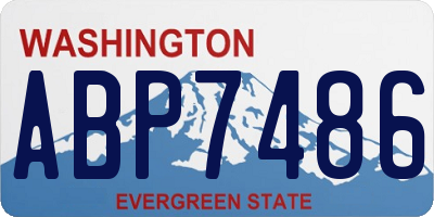 WA license plate ABP7486