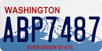 WA license plate ABP7487