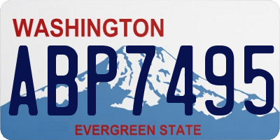 WA license plate ABP7495