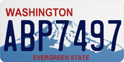 WA license plate ABP7497