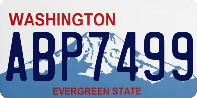 WA license plate ABP7499