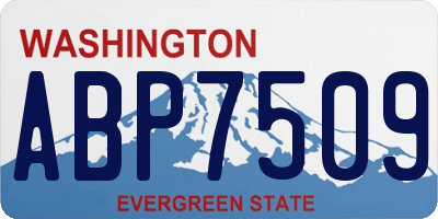WA license plate ABP7509