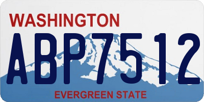 WA license plate ABP7512
