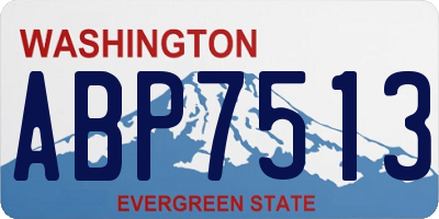 WA license plate ABP7513