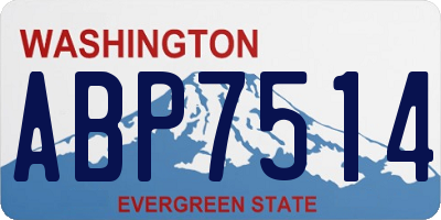 WA license plate ABP7514