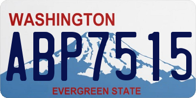 WA license plate ABP7515
