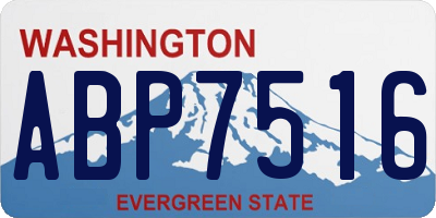 WA license plate ABP7516
