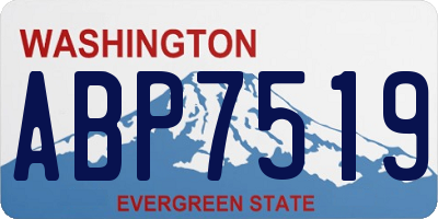 WA license plate ABP7519