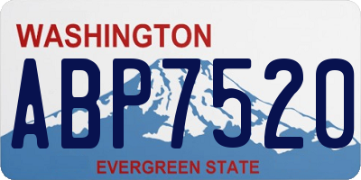 WA license plate ABP7520