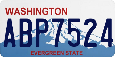 WA license plate ABP7524