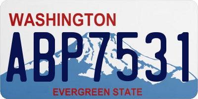 WA license plate ABP7531