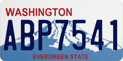 WA license plate ABP7541