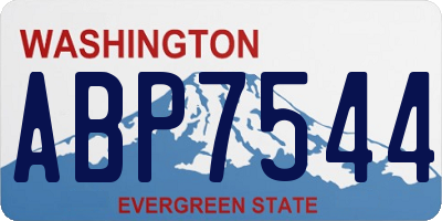WA license plate ABP7544