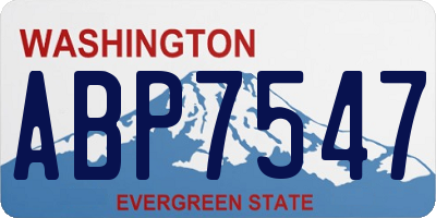 WA license plate ABP7547