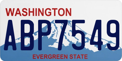 WA license plate ABP7549