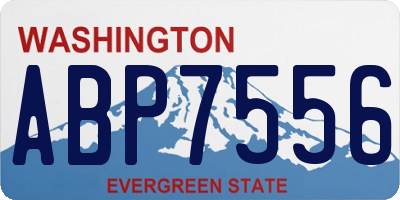 WA license plate ABP7556