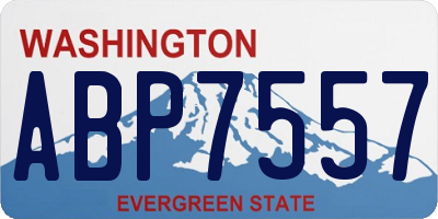 WA license plate ABP7557