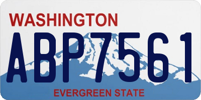 WA license plate ABP7561
