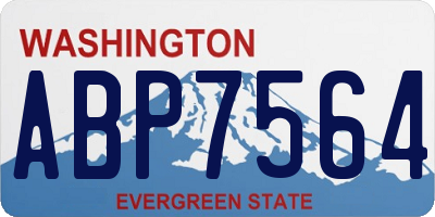 WA license plate ABP7564