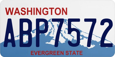 WA license plate ABP7572