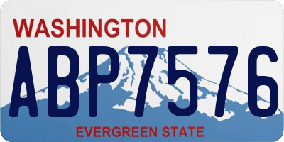 WA license plate ABP7576