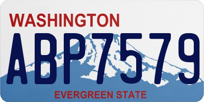 WA license plate ABP7579