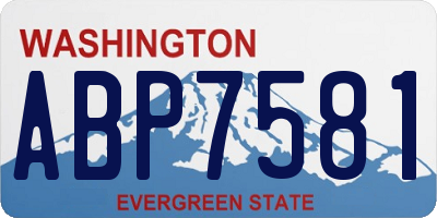 WA license plate ABP7581
