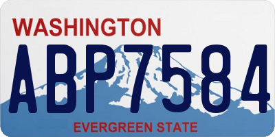 WA license plate ABP7584
