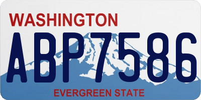 WA license plate ABP7586