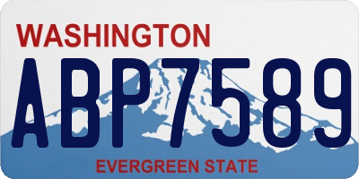 WA license plate ABP7589