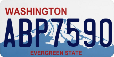 WA license plate ABP7590