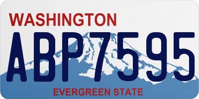 WA license plate ABP7595