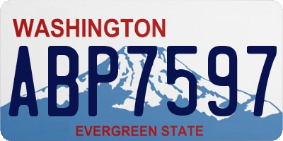 WA license plate ABP7597