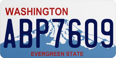 WA license plate ABP7609