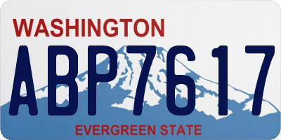 WA license plate ABP7617