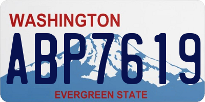 WA license plate ABP7619