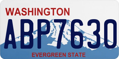 WA license plate ABP7630