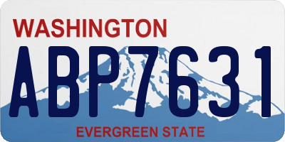 WA license plate ABP7631