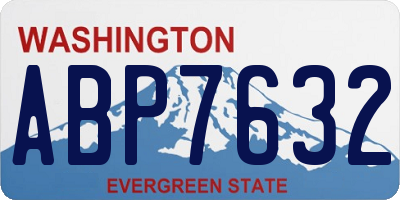 WA license plate ABP7632