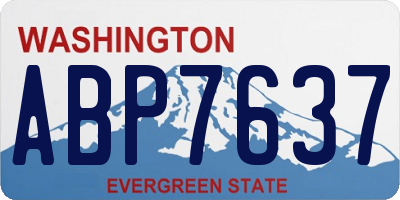 WA license plate ABP7637