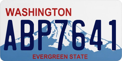 WA license plate ABP7641