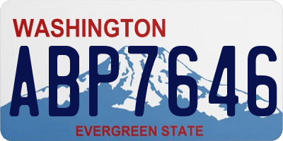 WA license plate ABP7646