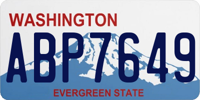 WA license plate ABP7649