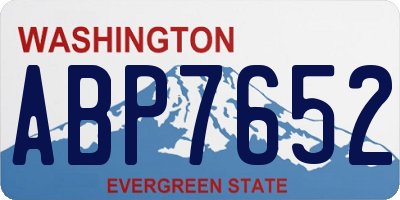 WA license plate ABP7652