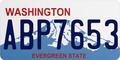 WA license plate ABP7653