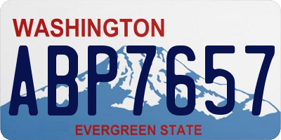 WA license plate ABP7657