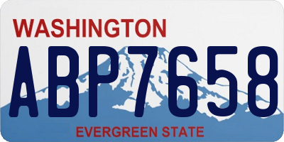 WA license plate ABP7658