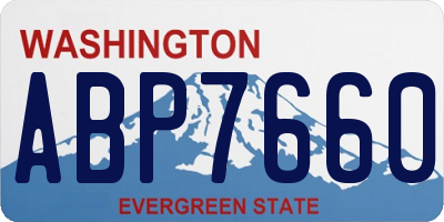 WA license plate ABP7660
