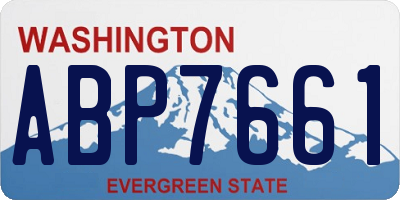 WA license plate ABP7661